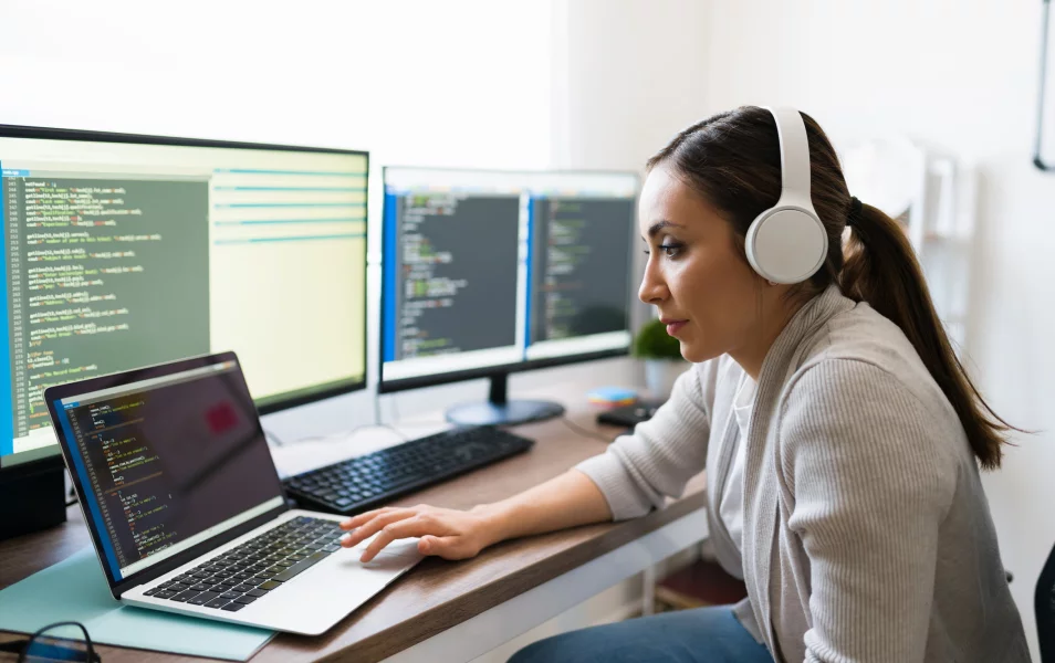 PHP developer working on a web application