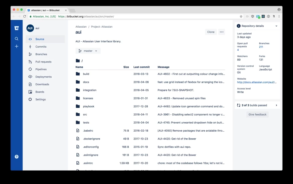 bitbucket screenshot