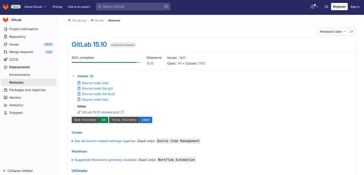 gitlab screenshot