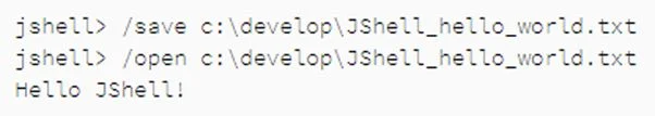 Autovervollständigung und Historie der interaktiven Java JShell