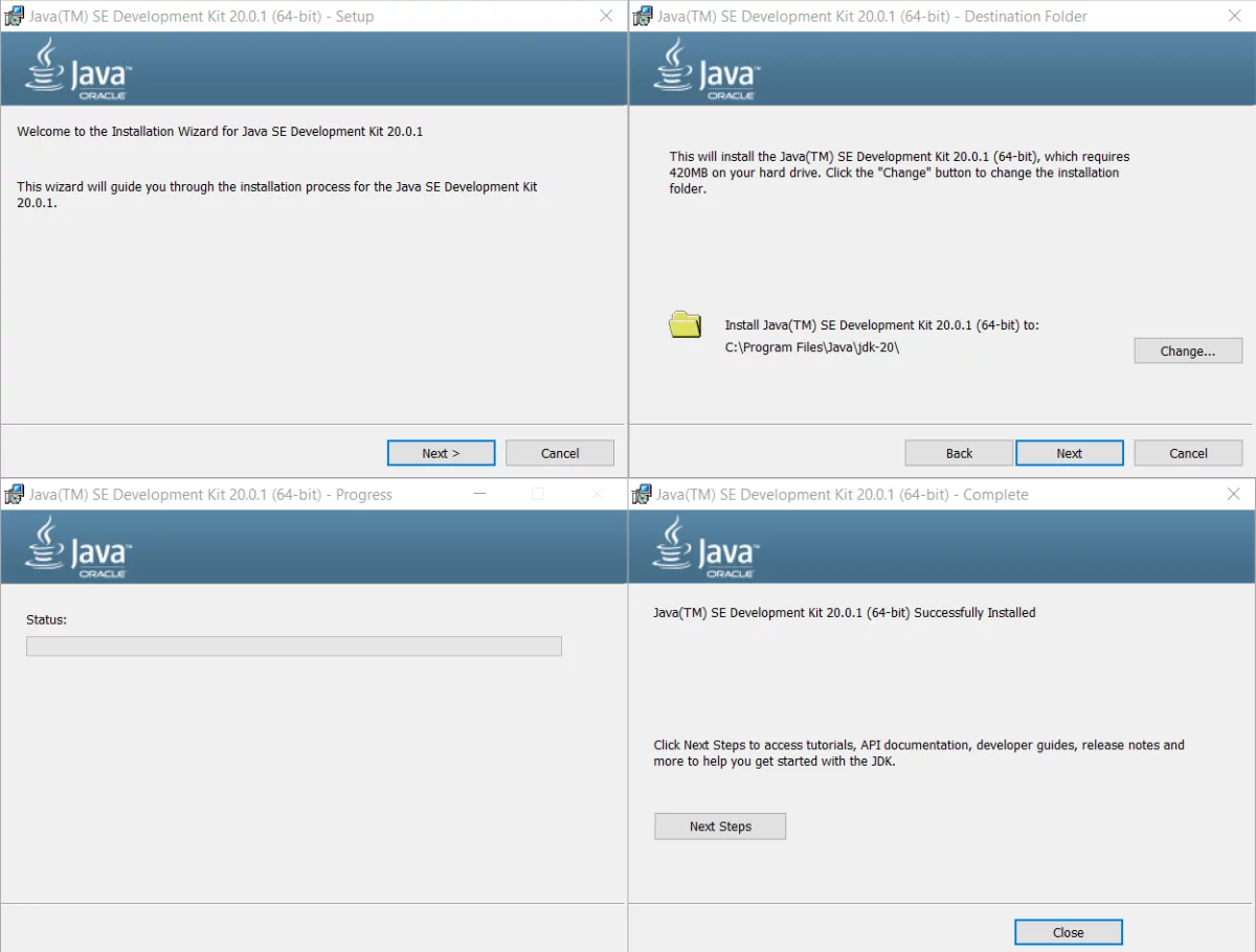 Proces inštalácie Java JDK