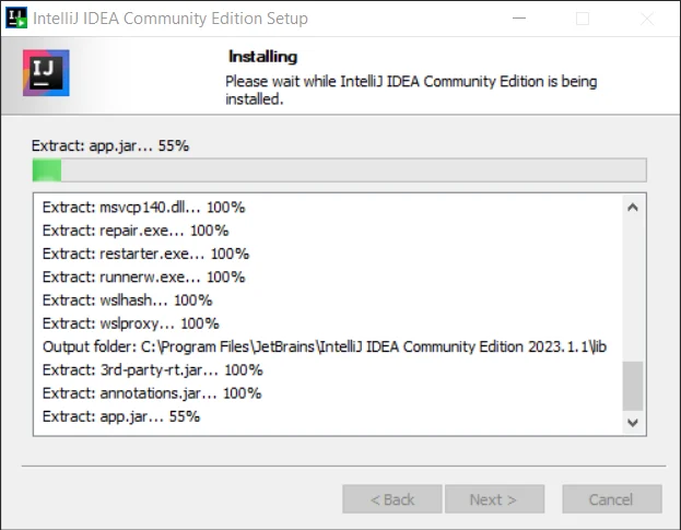 Die Installation beansprucht ungefähr 3GB Festplattenspeicher