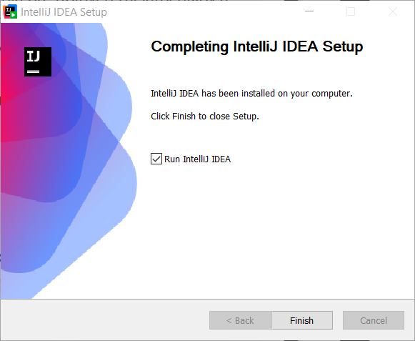 Dokončenie inštalácie IntelliJ IDEA vo Windows