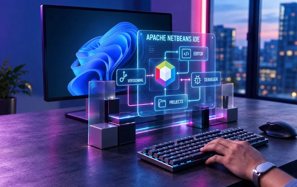 Apache NetBeans IDE s nástrojmi na vývoj Java aplikácií