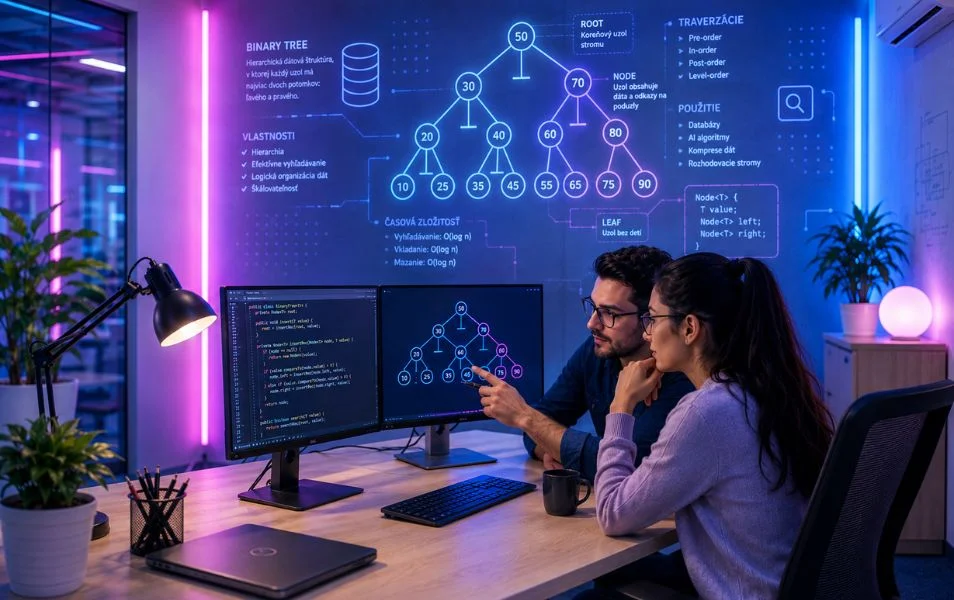 Programátori pracujú s binárnym stromom a dátovými štruktúrami