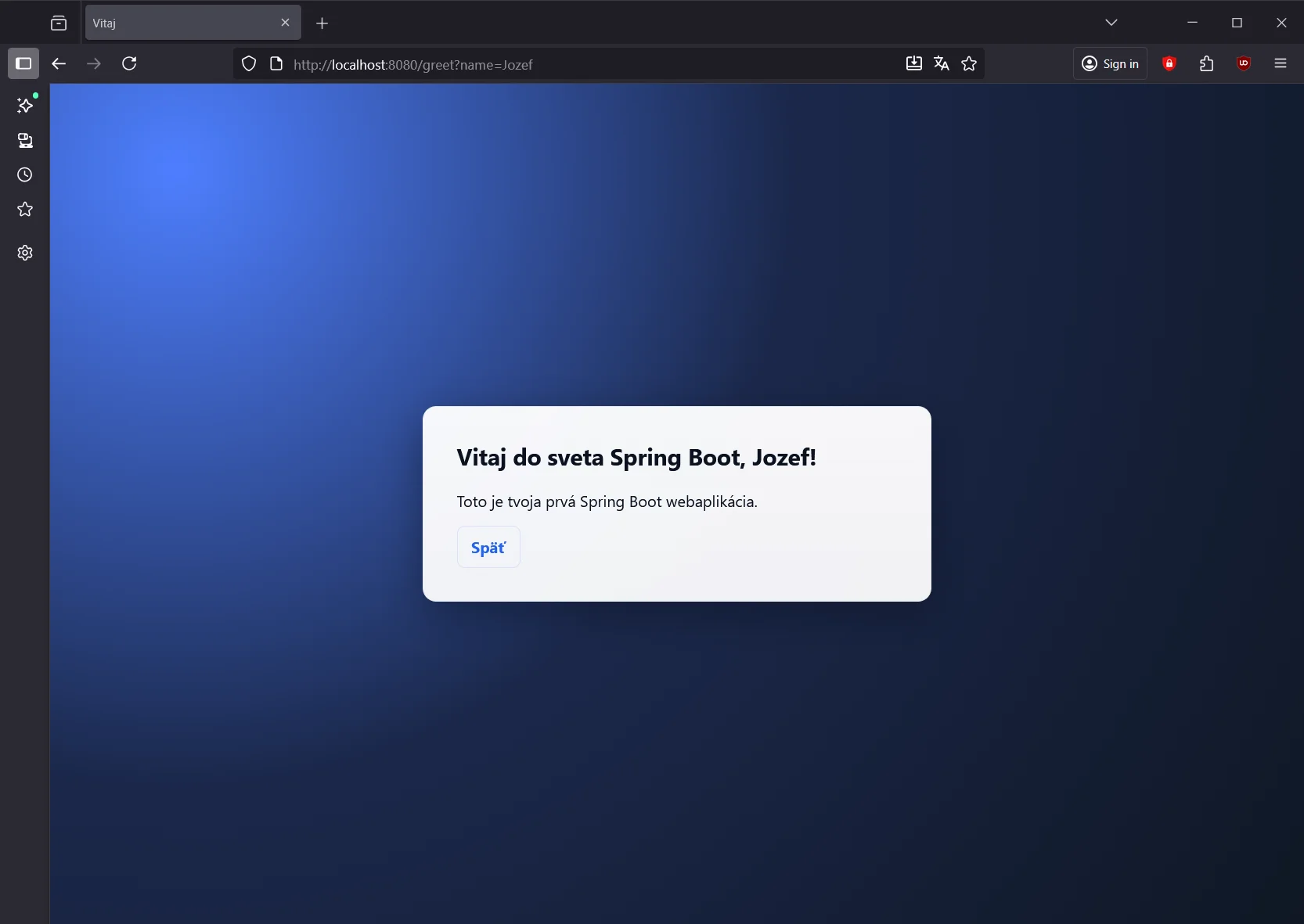 Nastavenie nového projektu v Spring Initializr s vybranými závislosťami